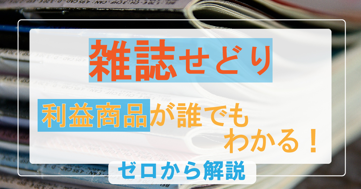 雑誌せどりは初心者におすすめ！利益安定商品も５つ紹介！【徹底解説】